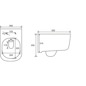 Комплект унитаза Vincea Form Grohe с тонким сиденьем микролифт (VT1-35, 38775001)