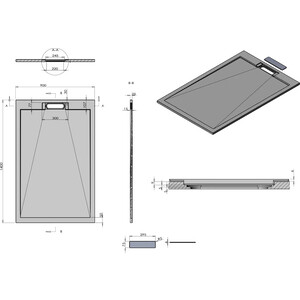 Душевой поддон Vincea VST-4SRL 140х90 с сифоном, белый матовый (VST-4SRL9014W, Vsph-D611)