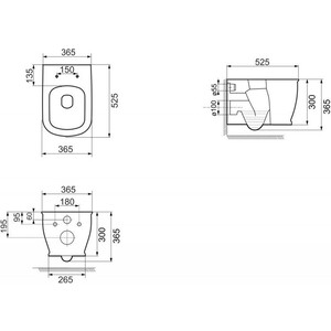 Комплект унитаза BelBagno Prado с инсталляцией и сиденьем микролифт (BB10150CH, BB10150SC, 38775001)