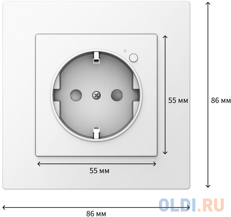 Умная розетка Aqara Wall Outlet H2 EU белый (WP-P01D)