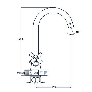 Смеситель для кухни Solone KOA (KOA4-C722)