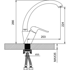 Смеситель для кухни Gappo G4150-8 хром (6959477616839)