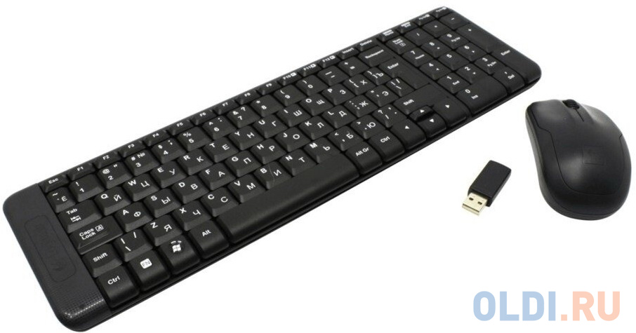 Комплект кл-ра+мышь беспров. Logitech MK220 black (с кириллицей, USB, 104 клавиши) (920-003236)