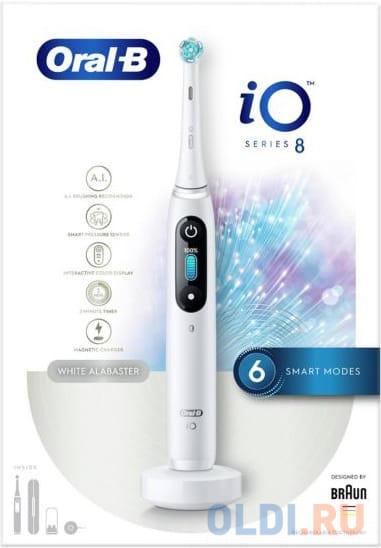 Электрическая зубная щетка IO8 WHITE ORAL-B в Москвe