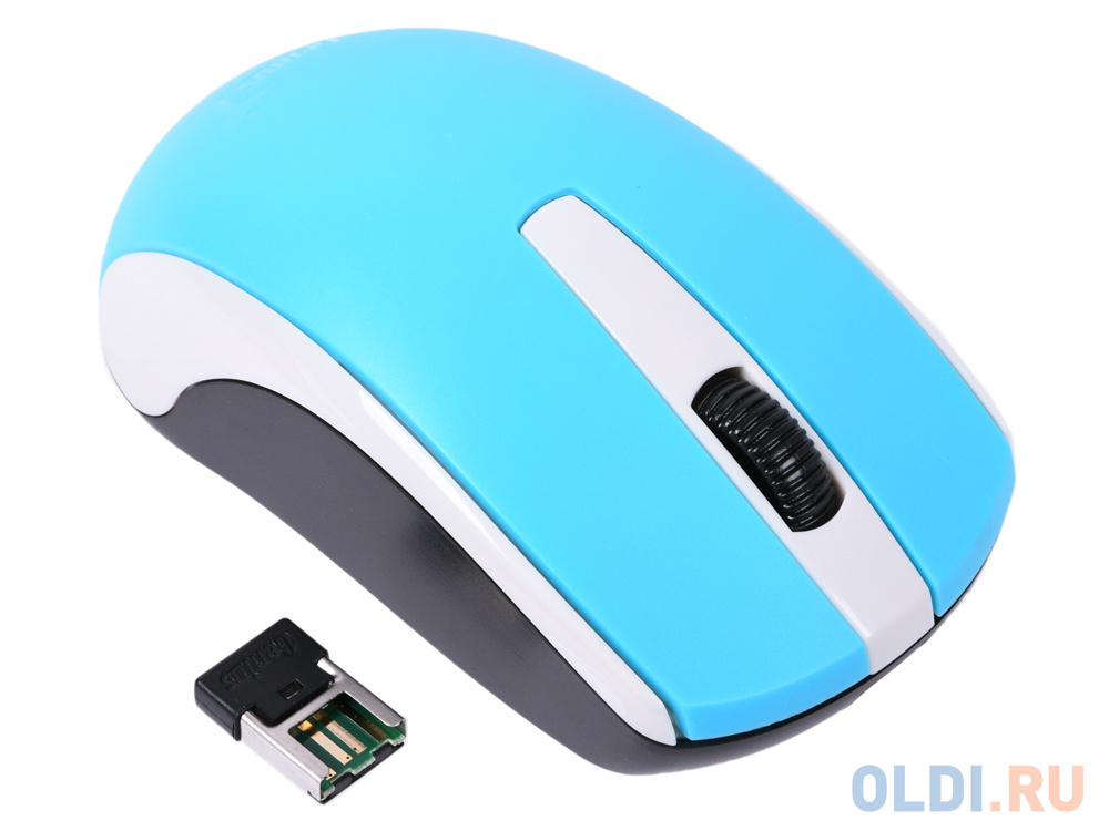 Мышь беспроводная Genius ECO-8100 Blue USB оптическая, 1600 dpi, 2 кнопки + колесо
