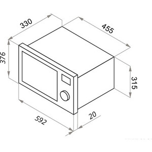 Встраиваемая микроволновая печь MAUNFELD JBMO.20.5S