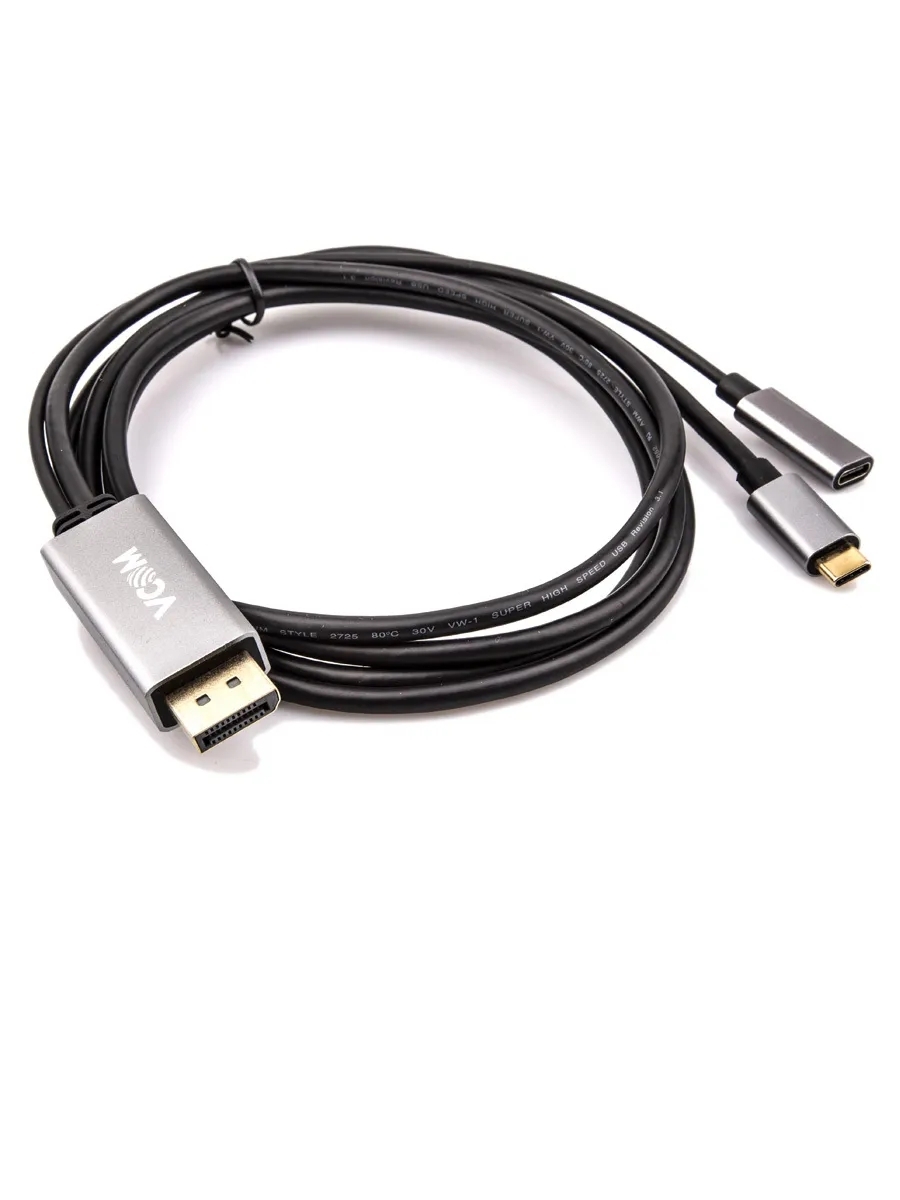 Кабель VCOM USB3.1 CM - DP 1.8м (CU422MCPD-1.8M)