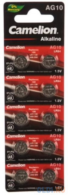 Camelion G10  BL-10 Mercury Free (AG10-BP10(0%Hg), 389A/LR1130/189 батарейка для часов) (10 шт. в уп-ке) в Москвe