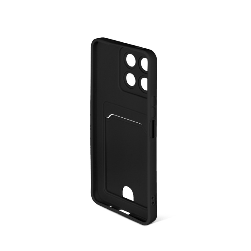 Чехол DF для Honor X8a с отделением для карты Silicone Black hwCardcase-04 в Москвe