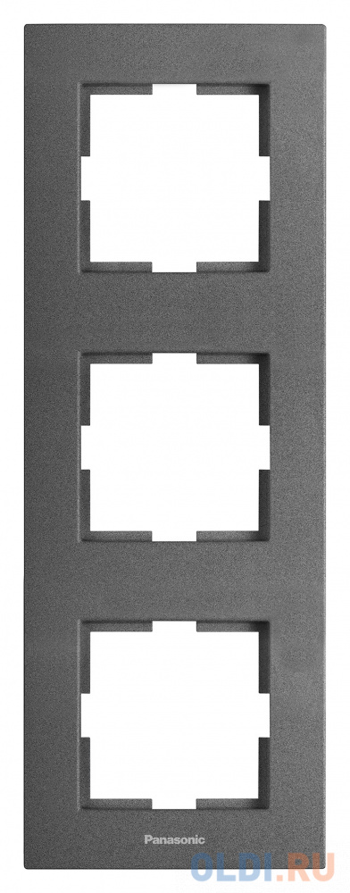 Рамка Panasonic Karre Plus WKTF08132DG-RU 3x вертикальный монтаж пластик дымчатый (упак.:1шт)