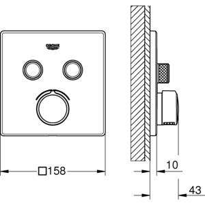 Смеситель для ванны Grohe SmartControl Mixer с механизмом (29148000, 35600000) в Москвe