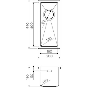 Дополнительная чаша Omoikiri Taki 20-U/IF LG светлое золото (4973091)