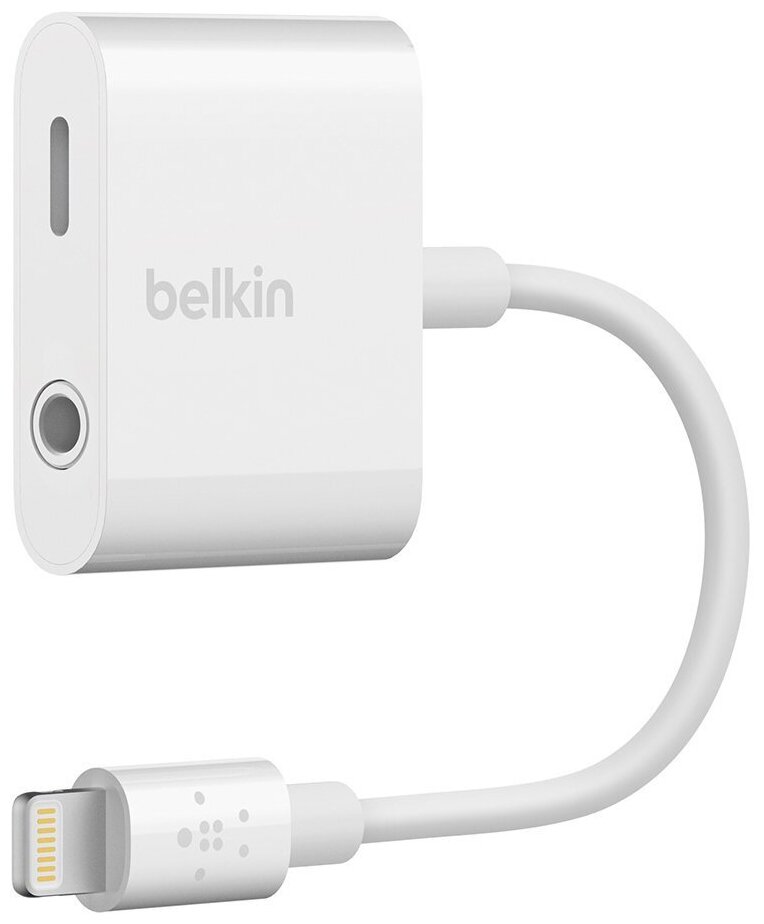 Переходник Belkin 3.5mm Audio + Charge RockStar (F8J212btWHT) White