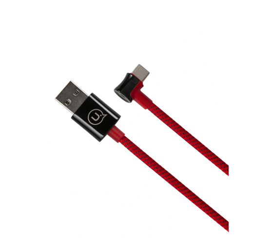 Кабель USB 2.0(Am)-Type-C, угловой, 2A, 1.2м, красный USAMS Smart Power-off U13 (SJ341USB02)