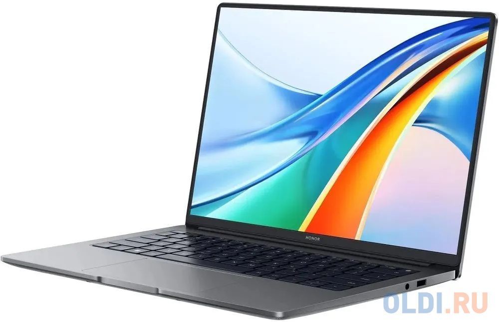 Ноутбук HONOR MagicBook X14 Ryzen 5 7640HS/16Gb/SSD512Gb/14.0&quot;/IPS/WQXGA/NoOS/grey(5301AKAU)