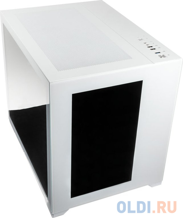Корпус Lamptron Double-Side Display PC Case (Front & Side Display Panel, White) с двумя ЖК экранами, белый