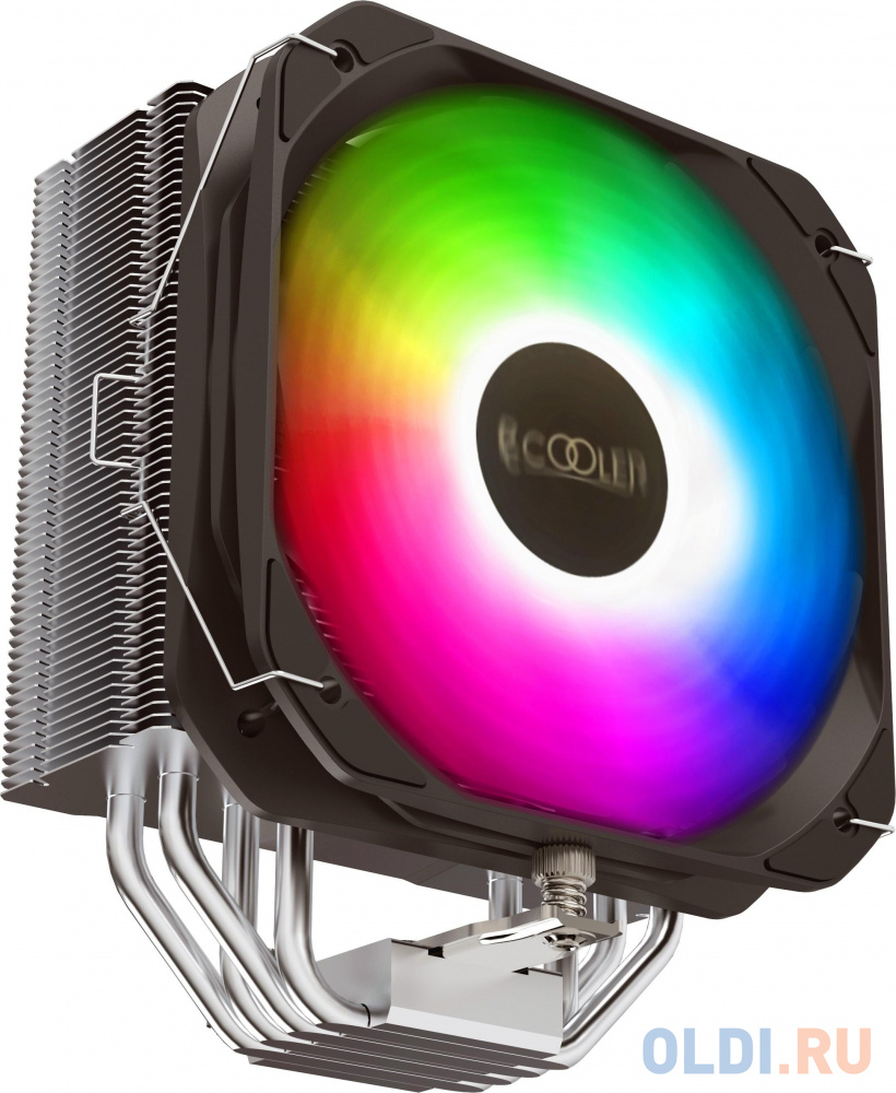 PCCooler GI-Paladin 400 ARGB Кулер S115X/1200/AM4 (24 шт/кор, TDP 200W, 130mm PWM ARGB FAN, 4 тепловые трубки 6мм, 800-1600RPM, 18-28,6dBa) {24}(11182