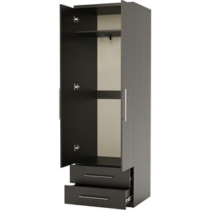 Шкаф для одежды с ящиками Шарм-Дизайн Комфорт МШЯ-21 100х45 с зеркалами, венге