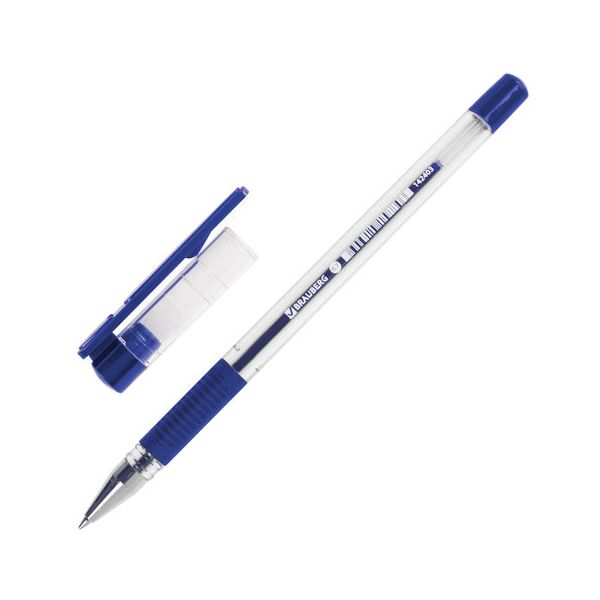 Ручка шариковая с грипом BRAUBERG X-Writer, СИНЯЯ, узел 0,7 мм, линия письма 0,35 мм, BP196, (50 шт.)
