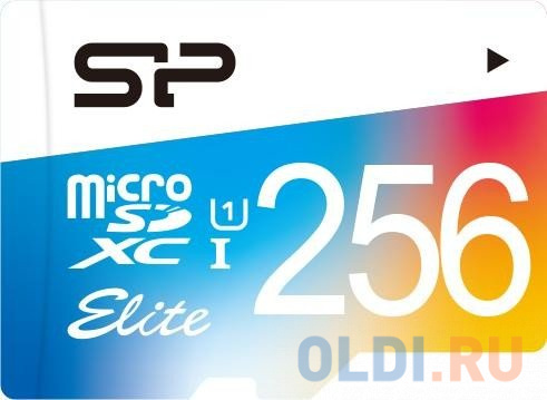 Флеш карта microSD 256GB Silicon Power Elite microSDHC Class 10 UHS-I (SD адаптер) Colorful в Москвe