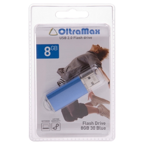 Флешка 8Gb USB 2.0 OltraMax 30, синий (OM008GB30-Bl)