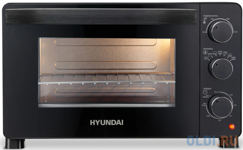 Мини-печь Hyundai MIO-HY080 23л. 1500Вт черный в Москвe