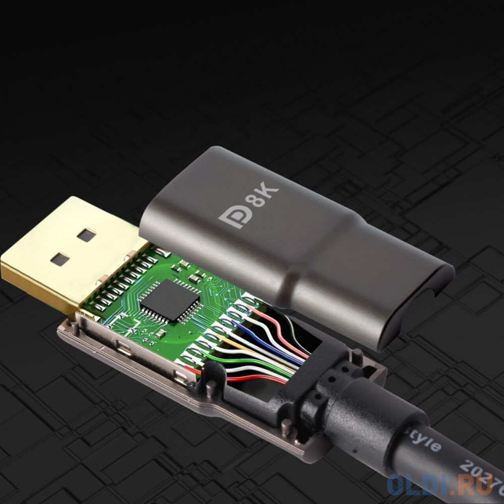 Кабель DisplayPort 3м VCOM Telecom ACG633-3M круглый черный