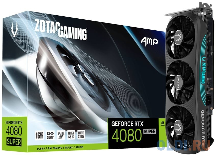 Видеокарта Zotac RTX 4080 SUPER AMP 16GB GDDR6X 256bit 3xDP HDMI Premium Pack в Москвe