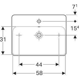 Раковина накладная Geberit VariForm 60х45 (500.780.01.2)