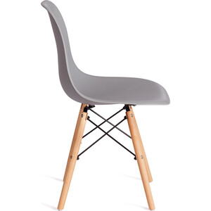 Стул TetChair Cindy (Eames) (mod 1801) дерево бук/металл/сиденье пластик 45x51x82 см Light grey (светло-серый) в Москвe