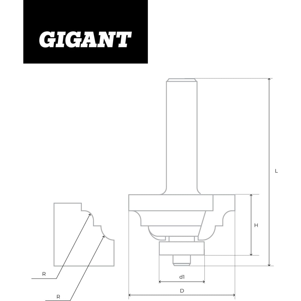 Кромочно калевочная фреза Gigant