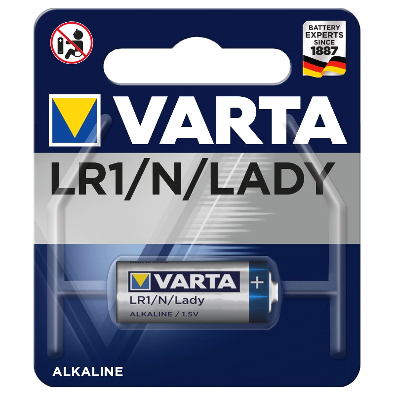Батарея Varta LR1 (N/ 293/ 910A/ MN9100), 1.5V, 1 шт. (04001101401)
