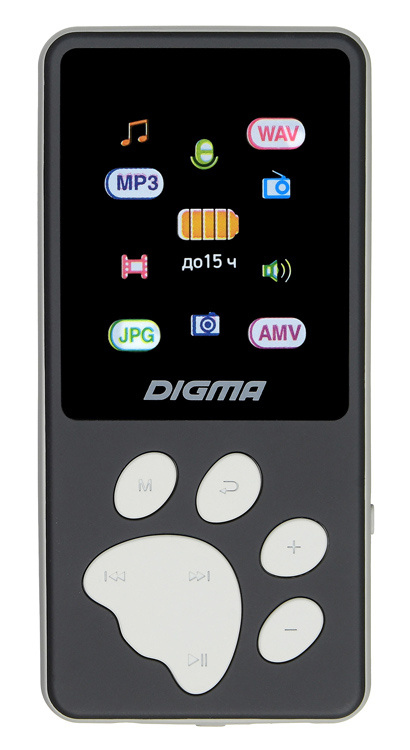 Цифровой плеер Digma S4 8Gb Black-Grey
