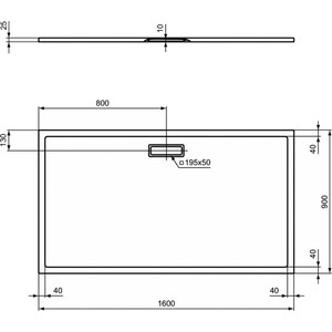 Душевой поддон Ideal Standard Ultraflat New 160х90 (T448501)