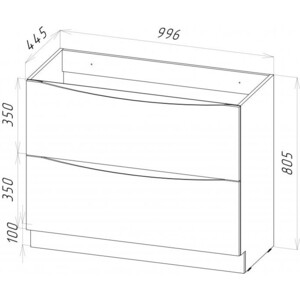 Тумба под раковину BelBagno Marino 100 bianco lucido (MARINO-1000-2C-PIA-BL-P) в Москвe