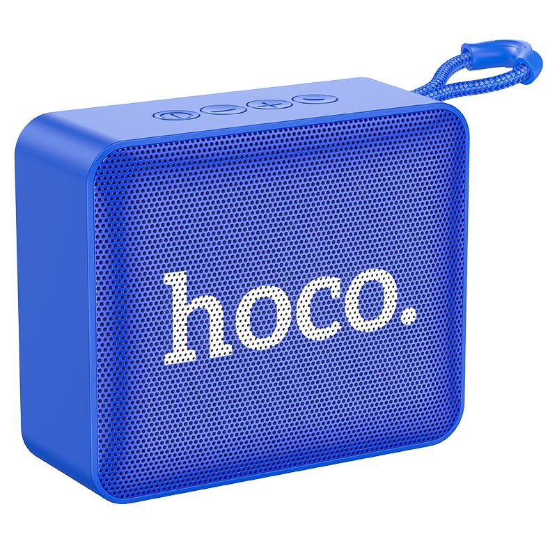 Портативная акустика Hoco BS51 Gold brick, 5 Вт, FM, AUX, USB, microSD, Bluetooth, синий (780768)