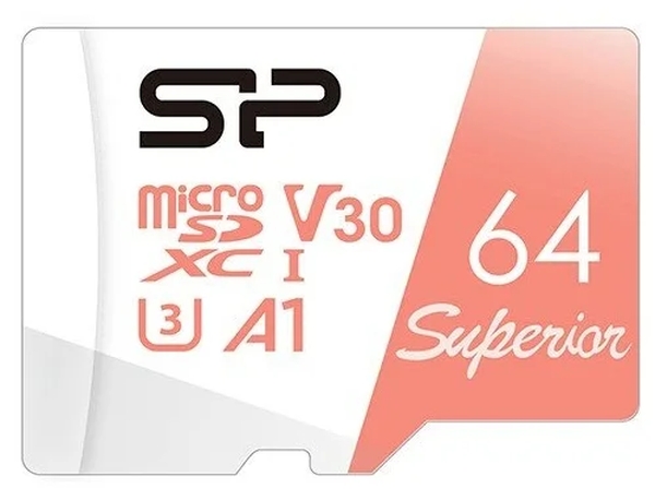 Карта памяти microSD 64GB Silicon Power Superior A1 microSDXC Class 10 UHS-I U3 100/80 Mb/s в Москвe