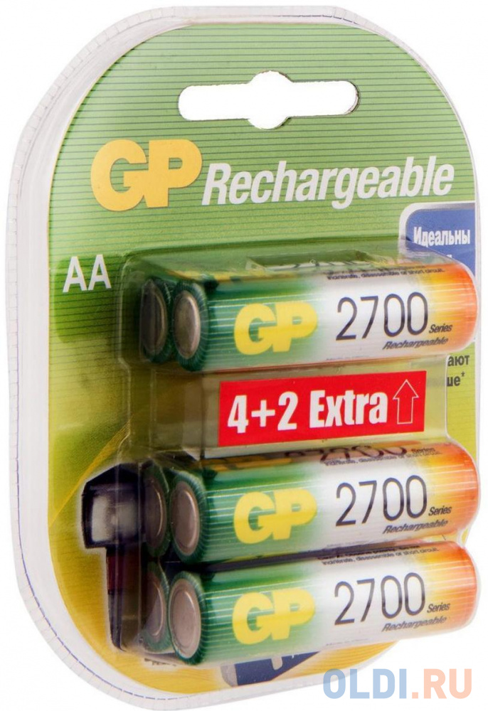 Аккумулятор 2700 mAh GP Rechargeable AA 6 шт