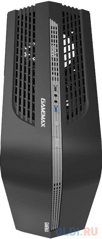 Компьютерный корпус, без блока питания mATX/ Gamemax Centauri BG H601 mATX case, black, w/o PSU, w/1xUSB3.0+1xUSB2.0+HD-Audio, w/1x12mm Blue Led fan в Москвe