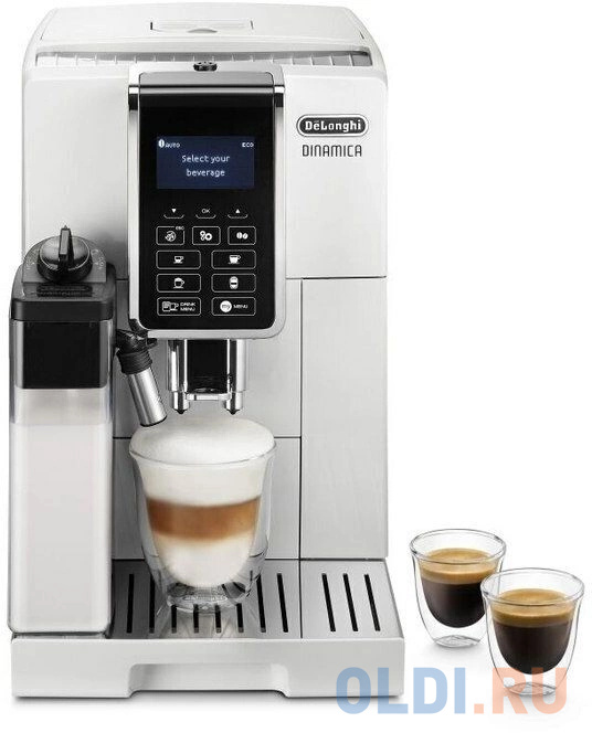 Кофемашина Delonghi Dinamica ECAM350.55.W 1450Вт белый