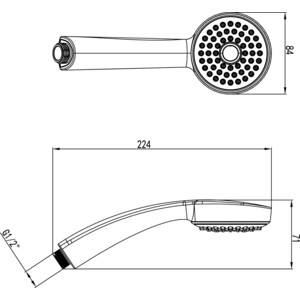 Ручной душ Lemark Status 1 режим (LM8010C) в Москвe