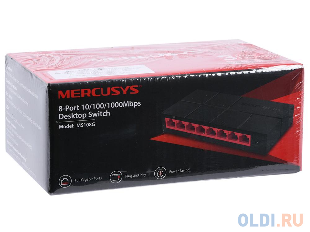 Коммутатор Mercusys MS108G 8-портовый 10/100/1000 Мбит/с настольный коммутатор в Москвe