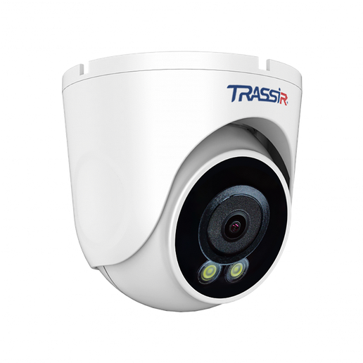 IP-камера Trassir TR-D8121CL2 4.0 4 мм, уличная, купольная, 2Мпикс, CMOS, до 1920x1080, до 25 кадров/с, LED подсветка 25м, POE, -40 °C/+60 °C, белый (TR-D8121CL2 4.0)
