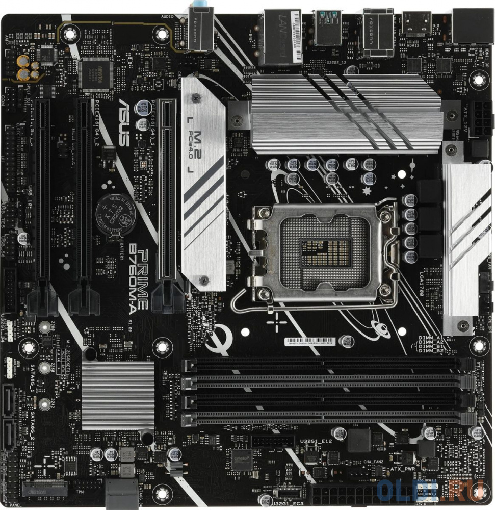 ASUS PRIME B760M-A D4-CSM, LGA1700, B760, 4*DDR4, HDMI+DP, 4xSATA3 + RAID, M2, Audio, Gb LAN, USB 3.2, USB 2.0, mATX; 90MB1D00-M0EAYC