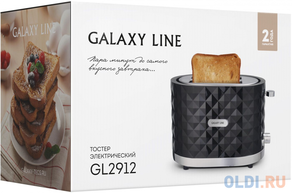 Тостер Galaxy Line GL 2912 1200Вт черный в Москвe