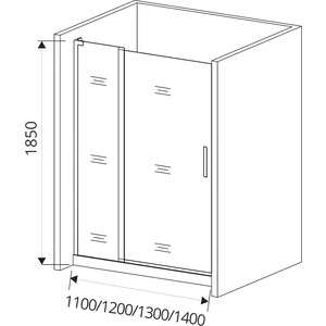 Душевая дверь Good Door Pandora WTW 130х185 прозрачная, хром (WTW-130-C-CH)