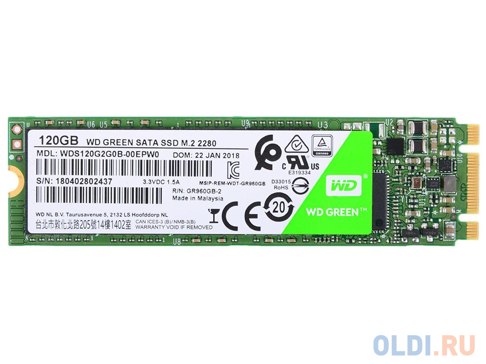 SSD накопитель Western Digital Green 120 Gb