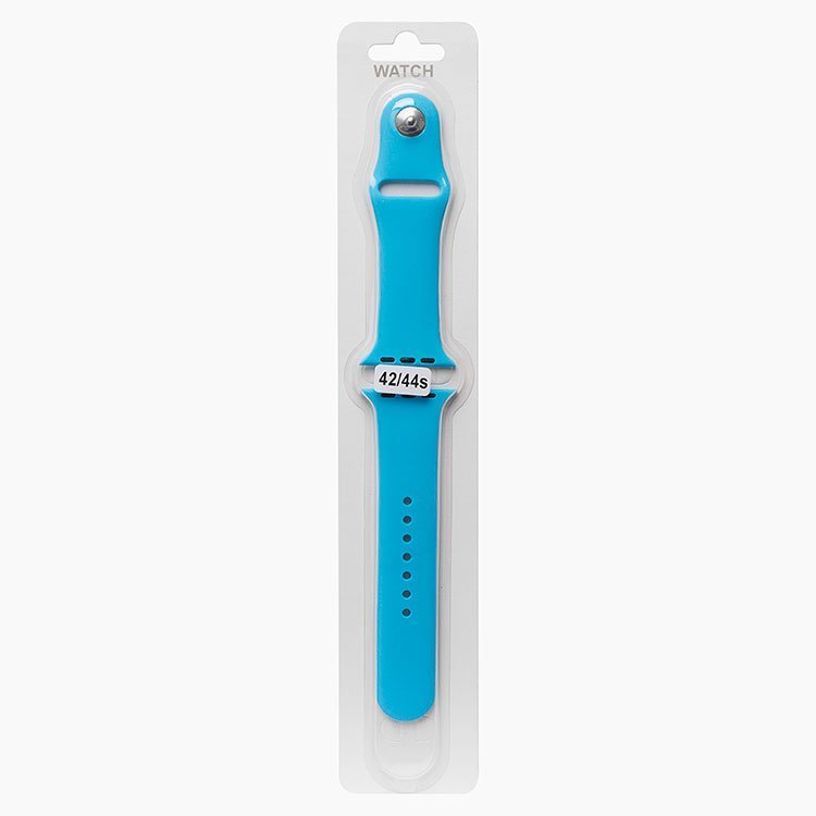 Ремешок Sport Band для Apple Watch, S, силикон, голубой (107212)