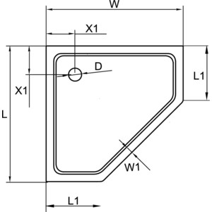 Душевой поддон Cezares Tray A-P 100х100 акриловый (TRAY-A-P-100-15-W)