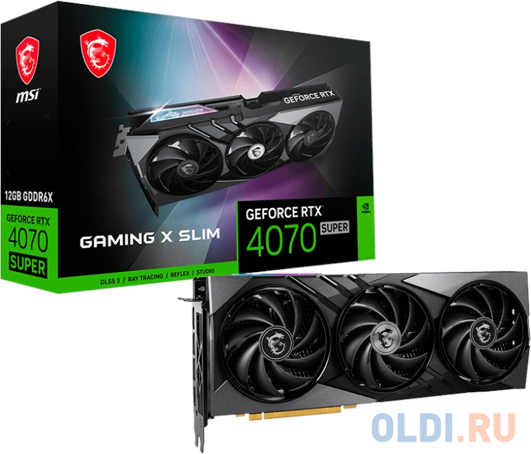 Видеокарта MSI GeForce RTX 4070 SUPER 12G GAMING X SLIM